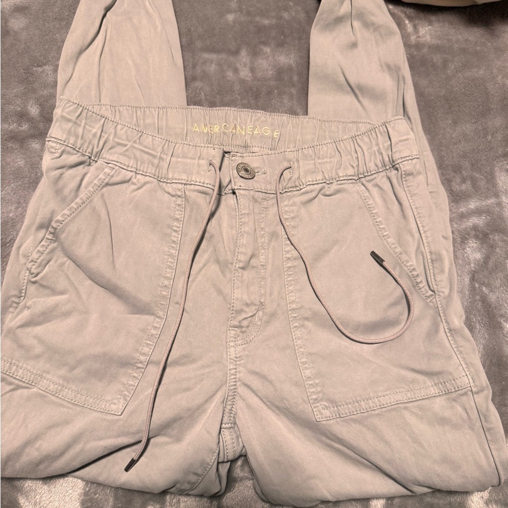 American Eagle women's Gray Soft Denim Pants Joggers Stretch